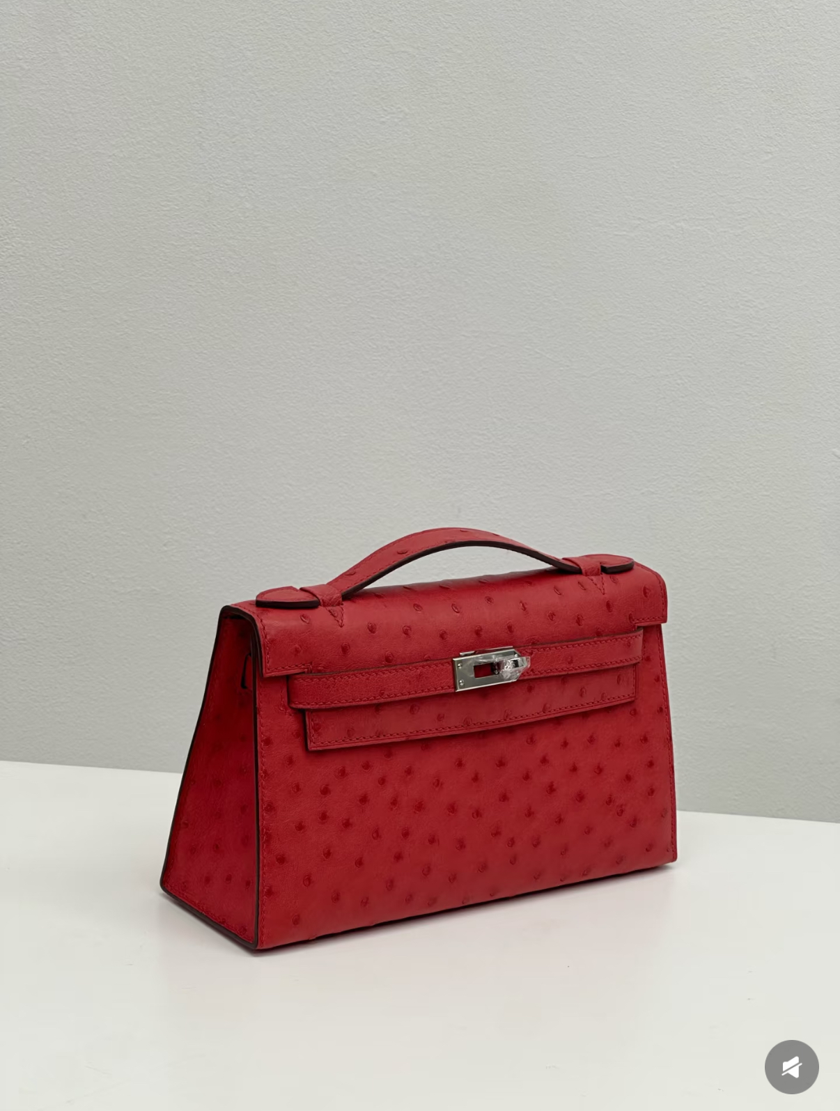 Kelly I 19 Azalea Red Ostrich Leather Custom - MOVEMENTARTISAN