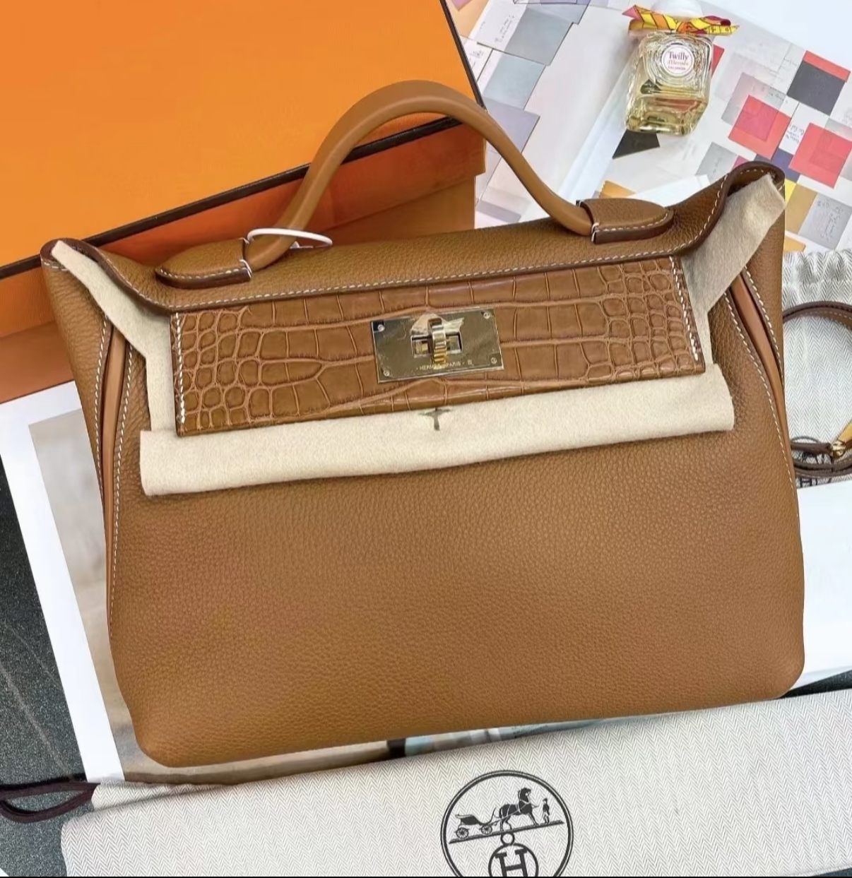 Crocodile leather patchwork cowhide 2424 - MOVEMENTARTISAN