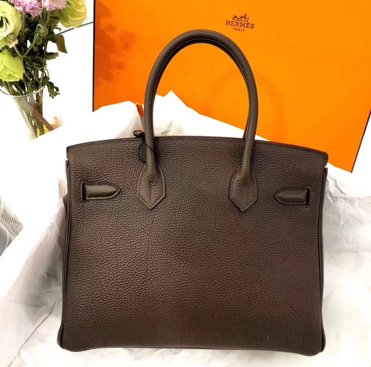 Birkin 25-30 dark brown TOGO custom - MOVEMENTARTISAN