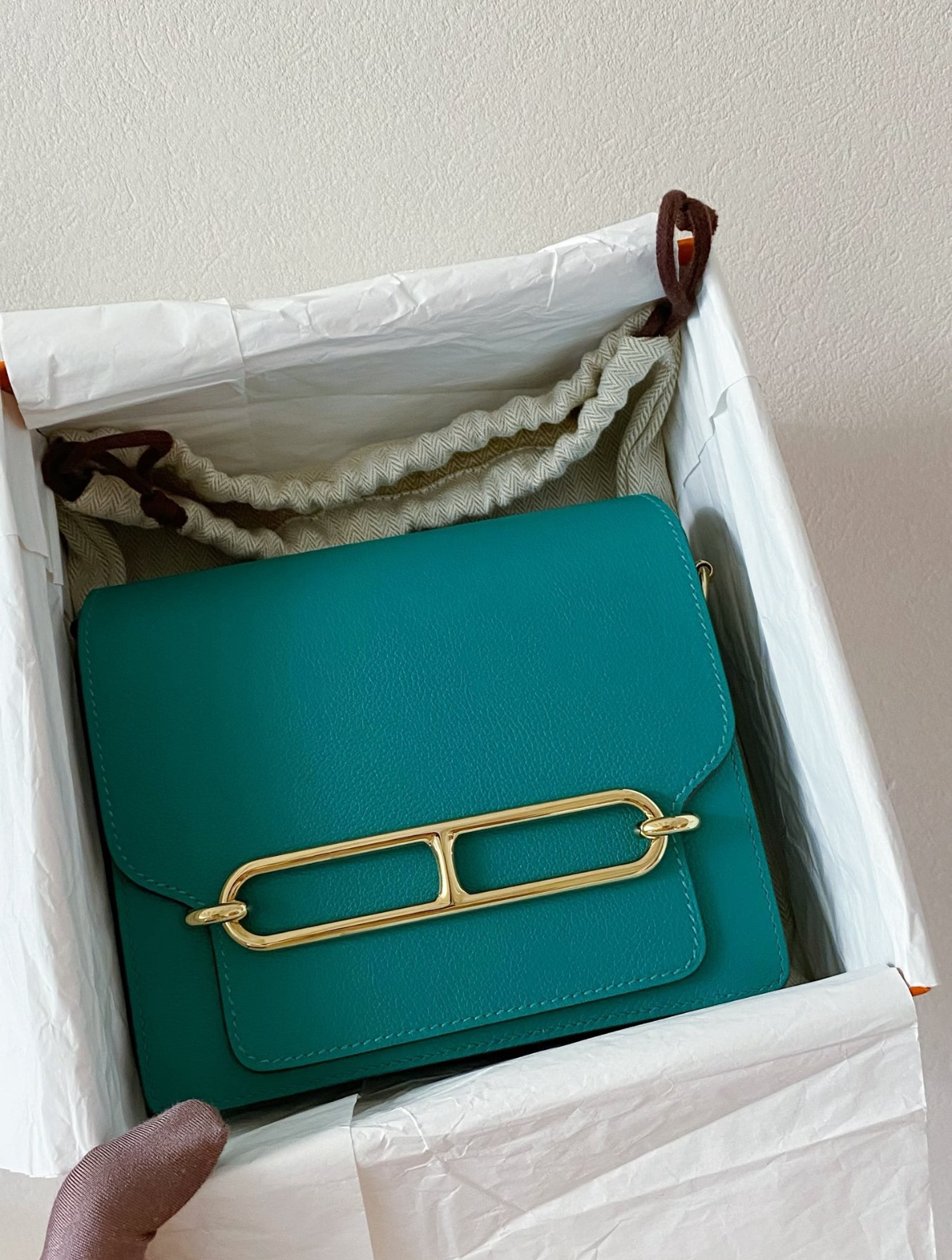 mini roulis 19 Verona Green gold buckle - MOVEMENTARTISAN