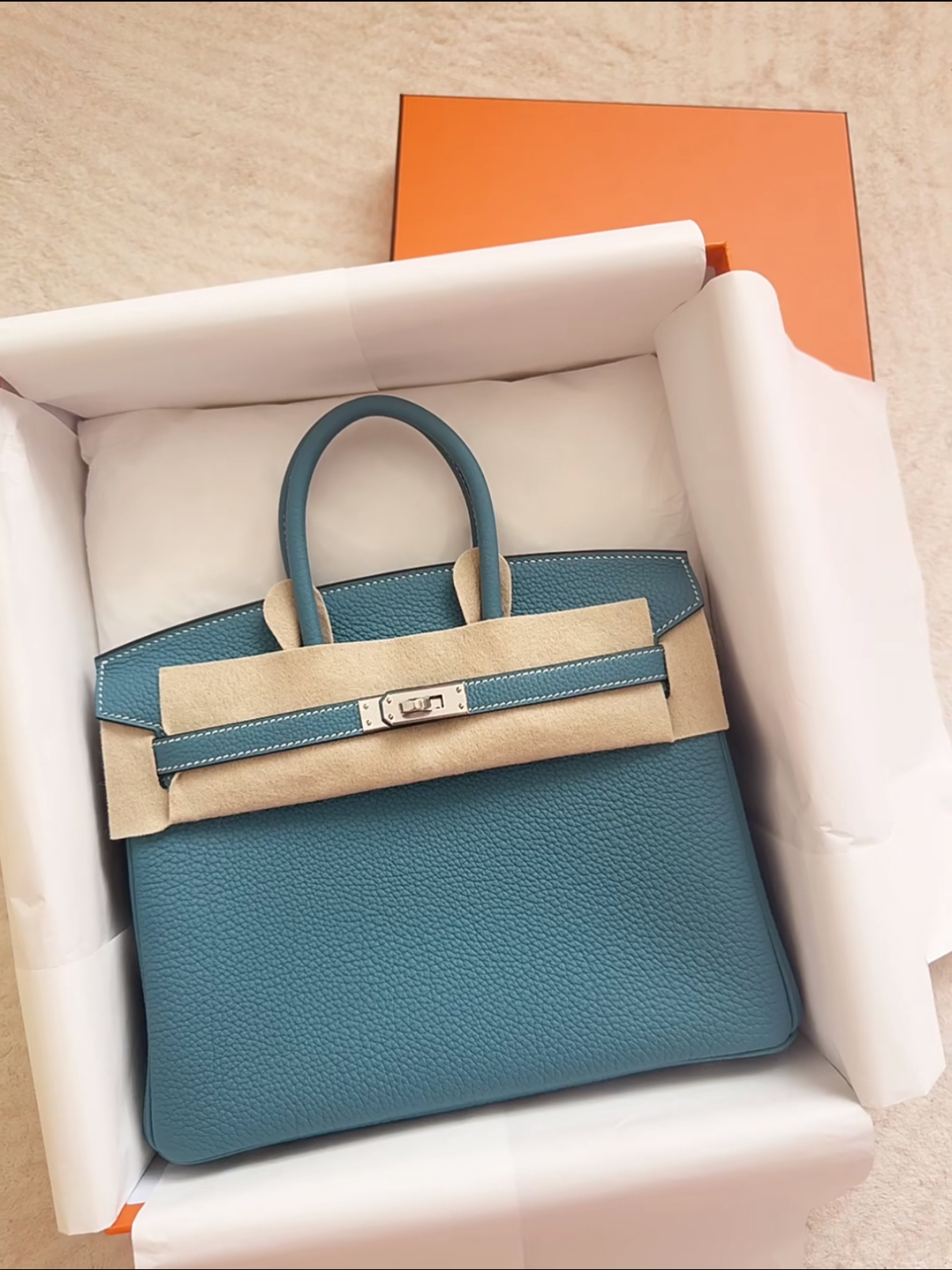 Birkin 20-35 Denim Blue Silver Buckle Custom - MOVEMENTARTISAN