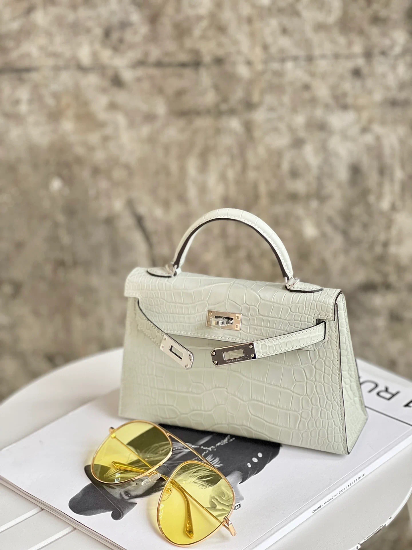 Kelly2 Mini 19 crocodile skin - MOVEMENTARTISAN