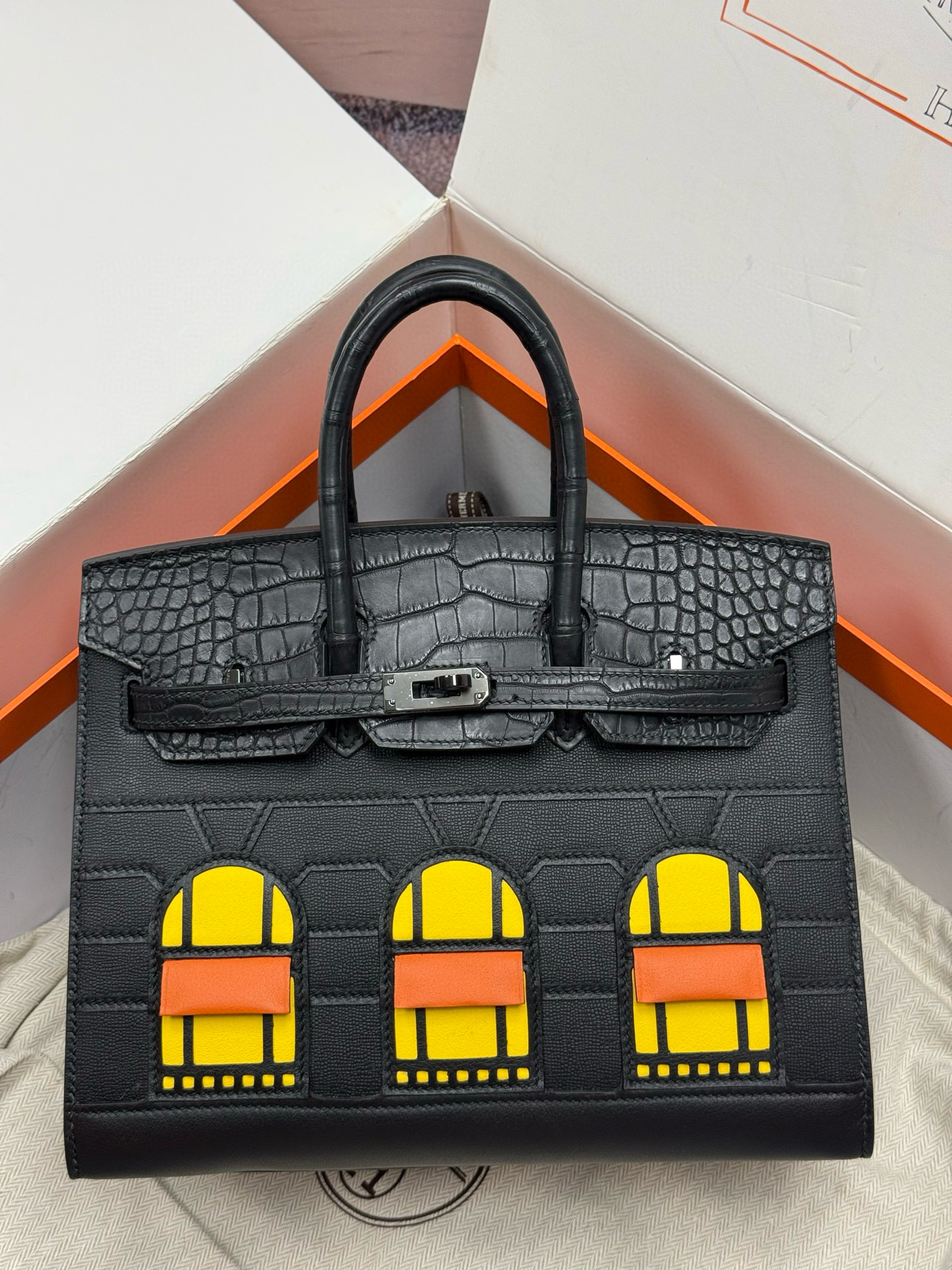 Advanced customization Birkin 25 crocodile skin Black - MOVEMENTARTISAN
