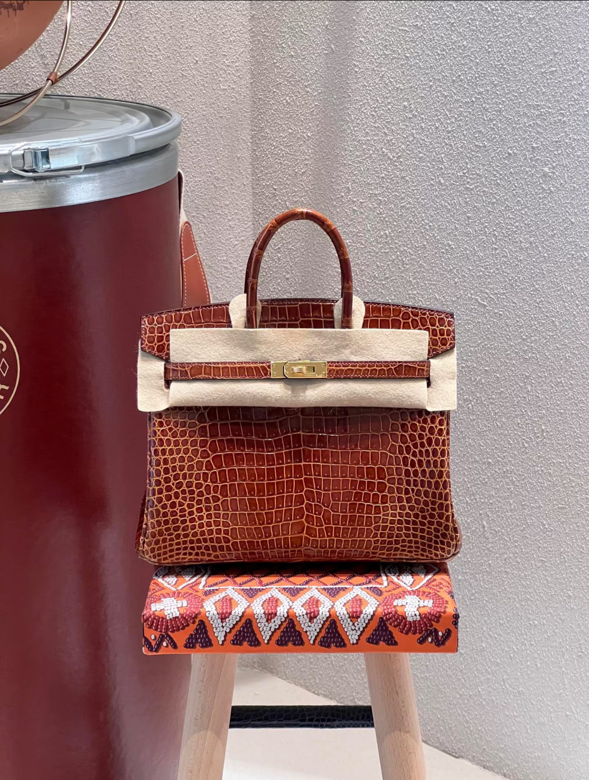 Birkin 25-35 Honey Brown Crocodile Leather Custom - MOVEMENTARTISAN