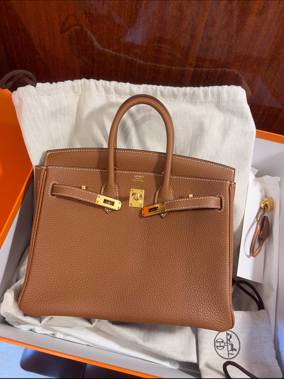 Birkin Brown 25-50 Gold Buckle Custom - MOVEMENTARTISAN