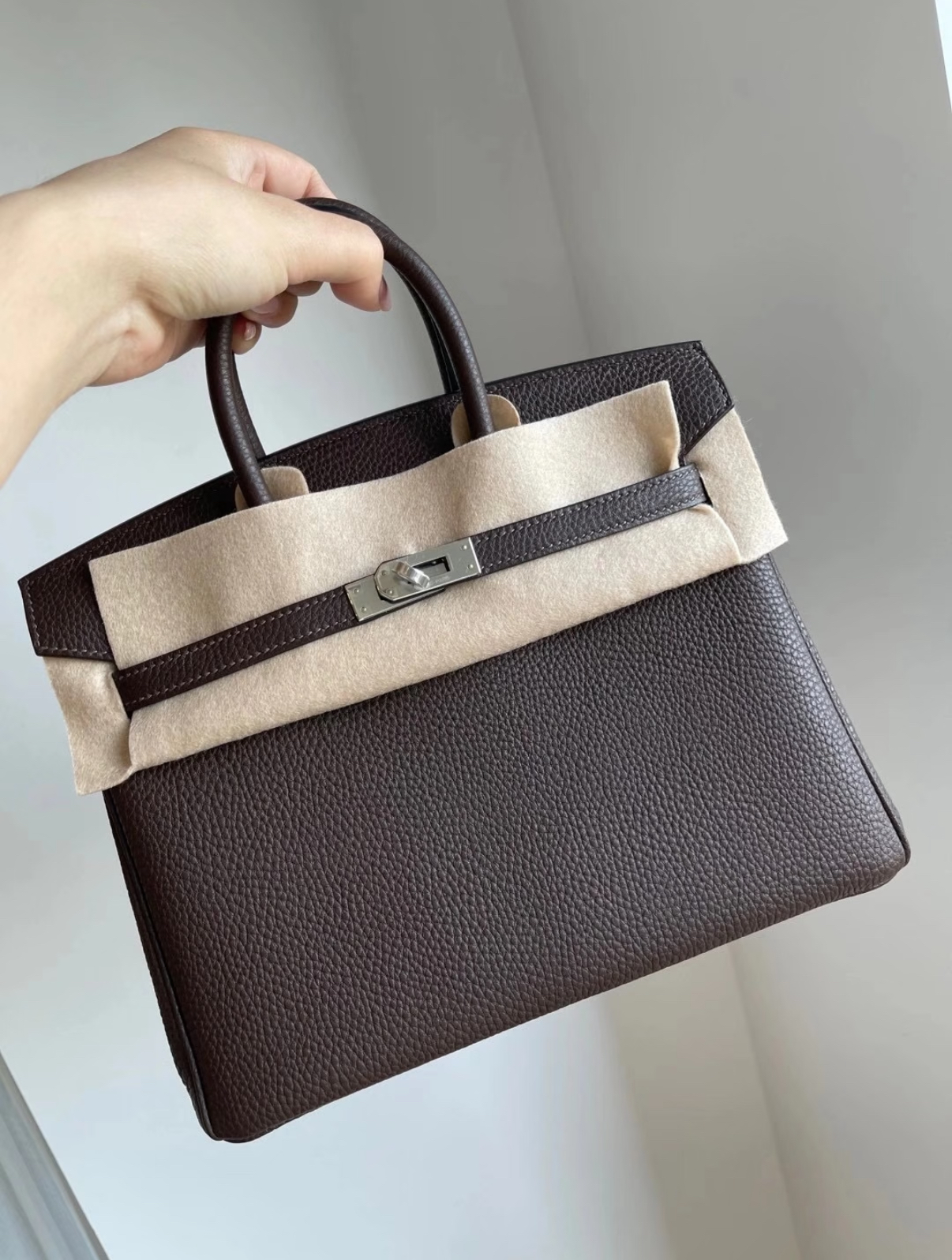 Birkin 25-35 ebony silver buckle custom - MOVEMENTARTISAN