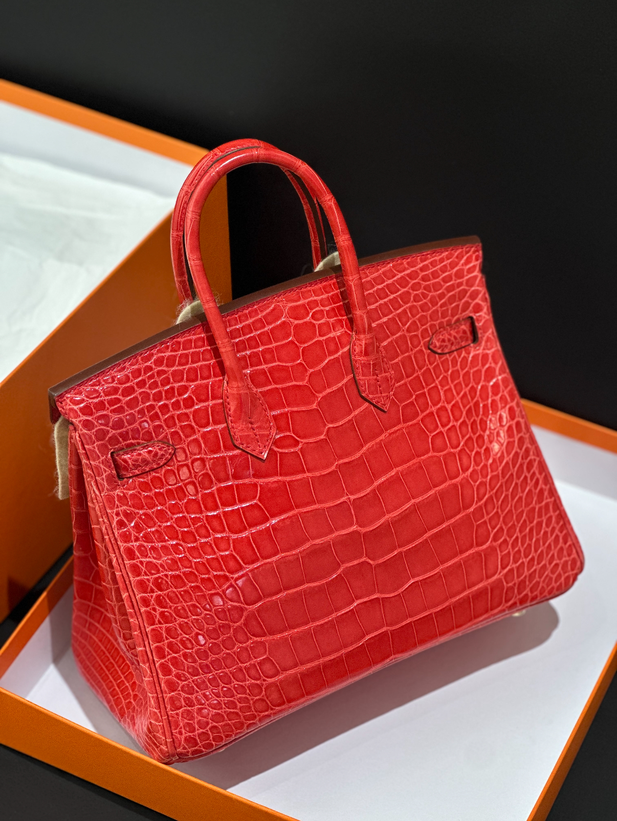 Birkin 25-35 A5 Azalea Red Shiny Square - MOVEMENTARTISAN