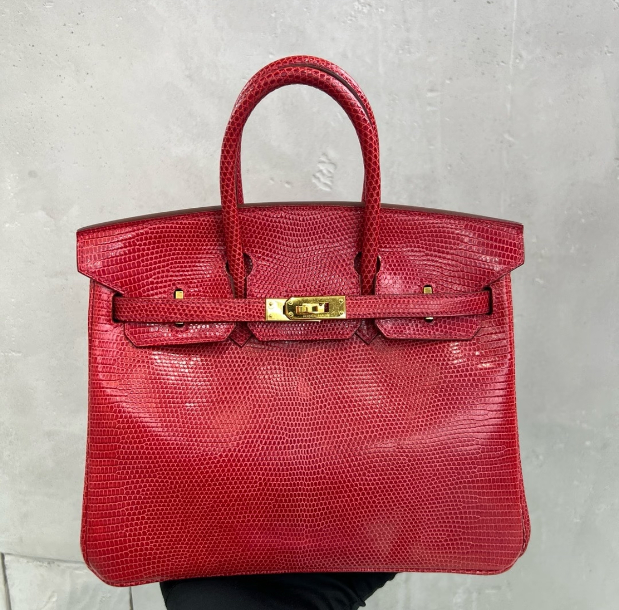 Birkin 25-35 gold buckle custom lizard leather - MOVEMENTARTISAN