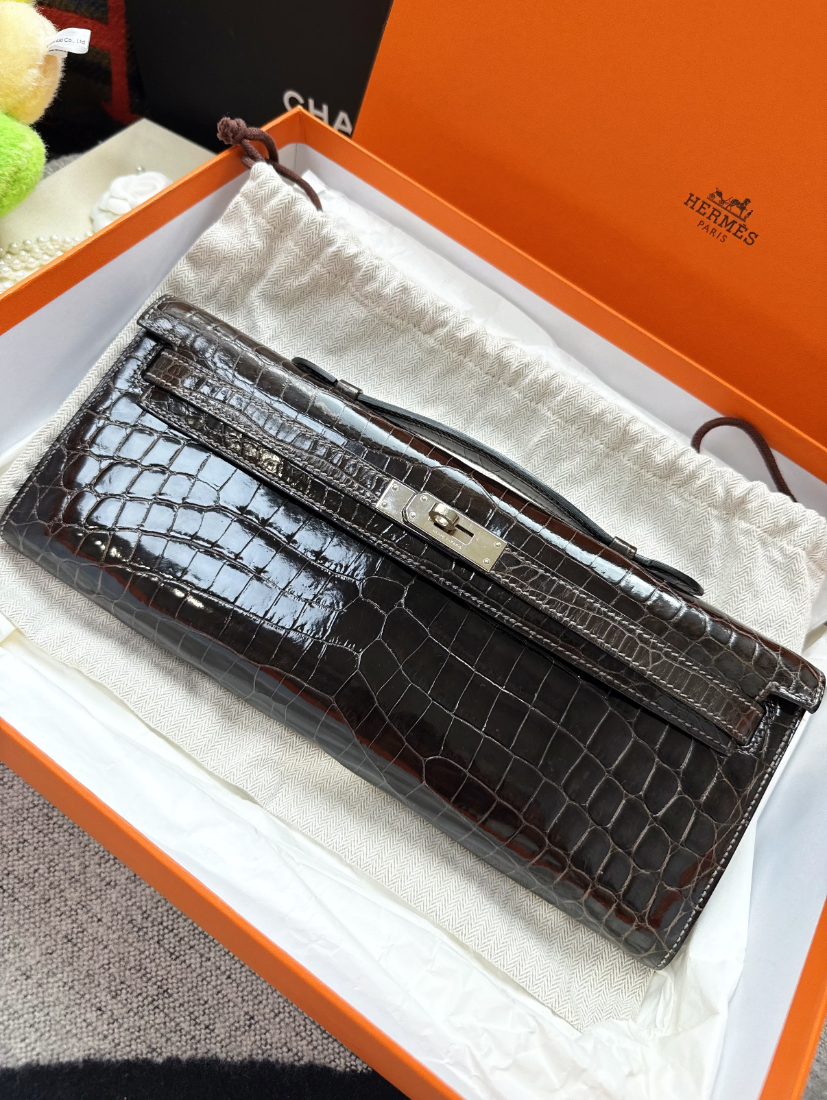 Kelly cut shiny crocodile leather - MOVEMENTARTISAN