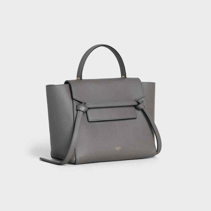 MICRO BELT BAG IN GRAINED CALFSKIN GREY - MOVEMENTARTISAN