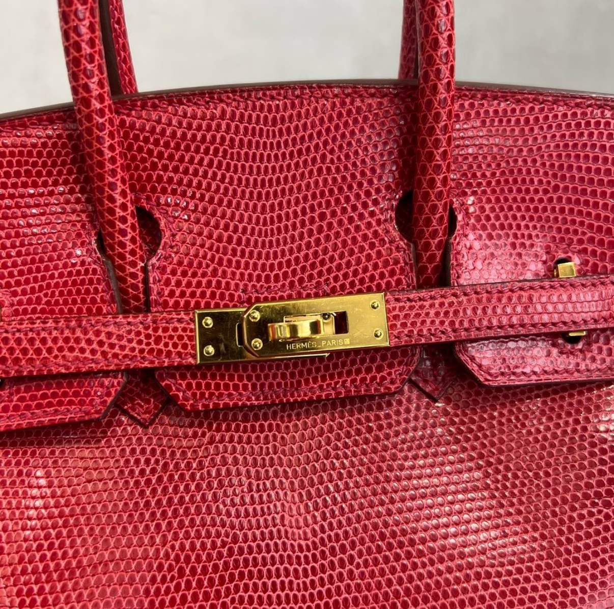 Birkin 25-35 gold buckle custom lizard leather - MOVEMENTARTISAN