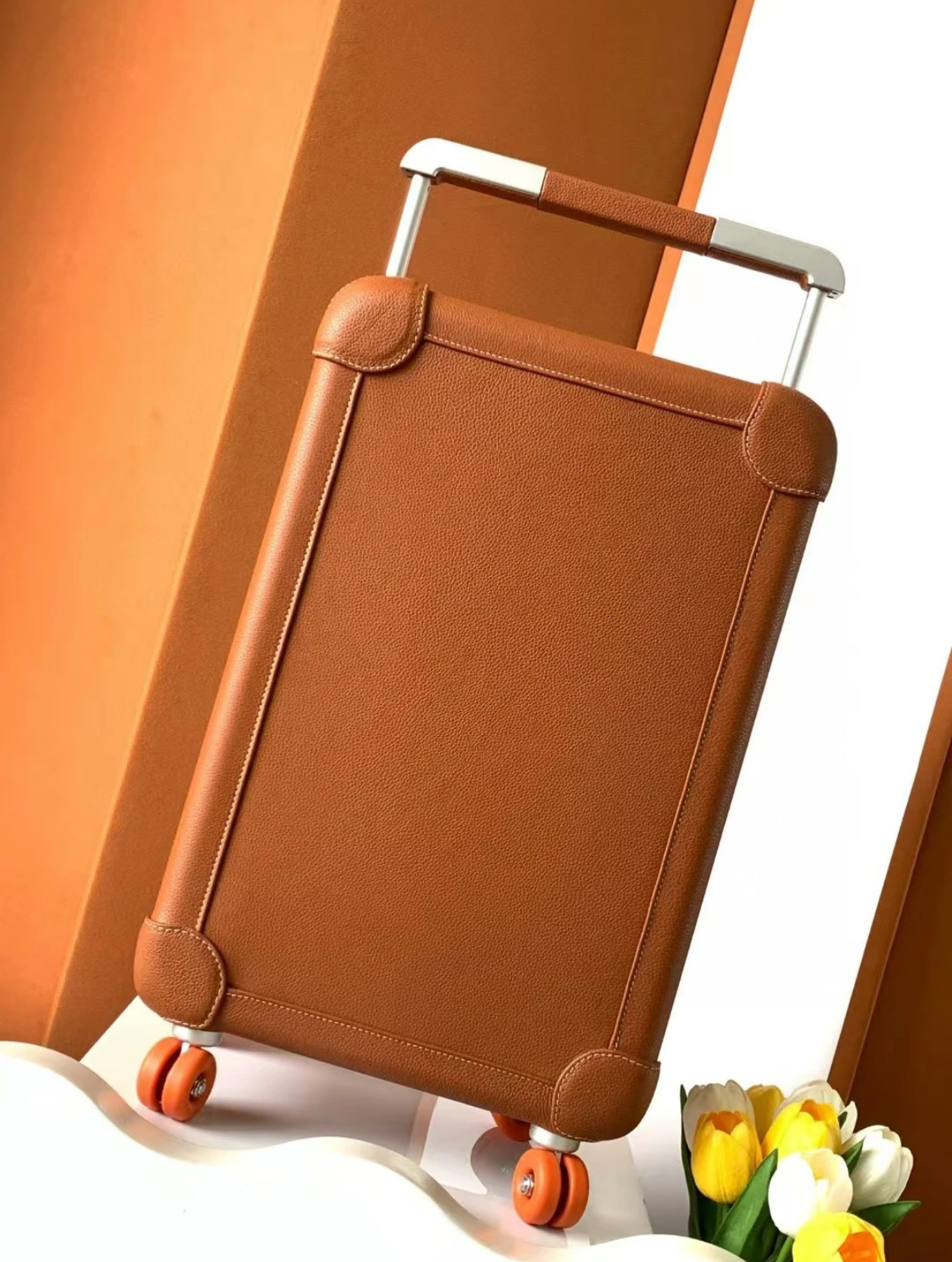 golden brown suitcase - MOVEMENTARTISAN