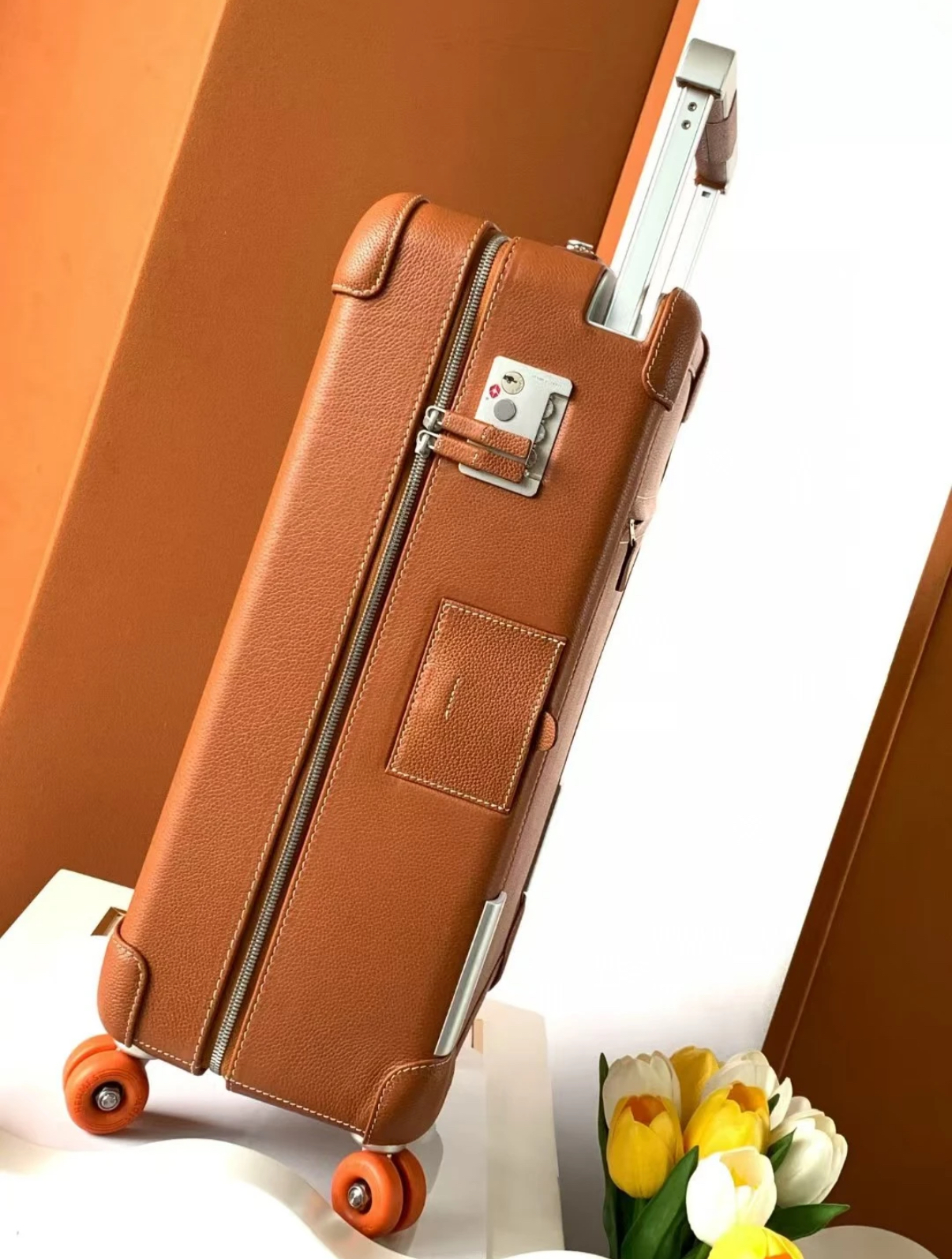 golden brown suitcase - MOVEMENTARTISAN