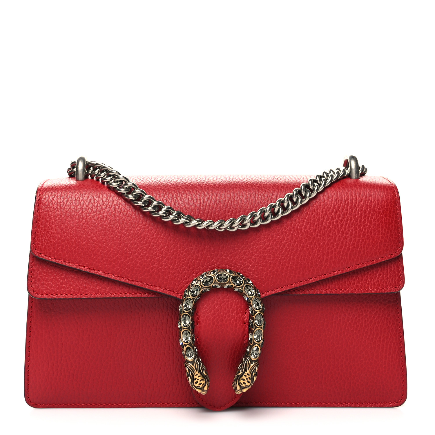 Pebbled Calfskin Small Dionysus Shoulder Bag Red - MOVEMENTARTISAN