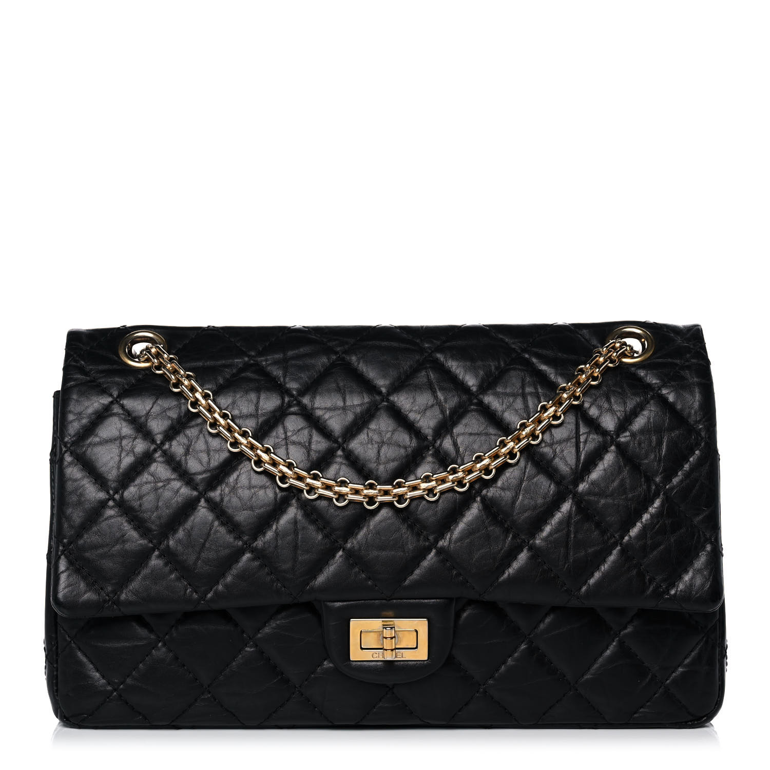 Aged Calfskin Quilted 2.55 Reissue 226 Flap Black - MOVEMENTARTISAN