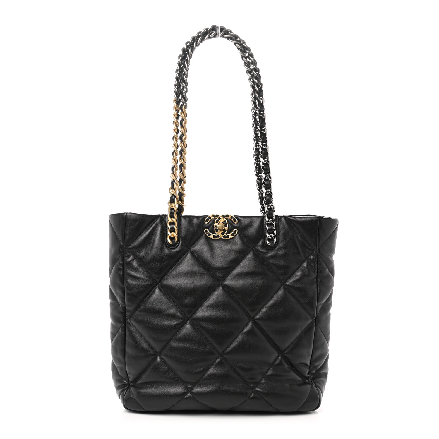 Lambskin Quilted Chanel 19 Shopping Bag Black - MOVEMENTARTISAN