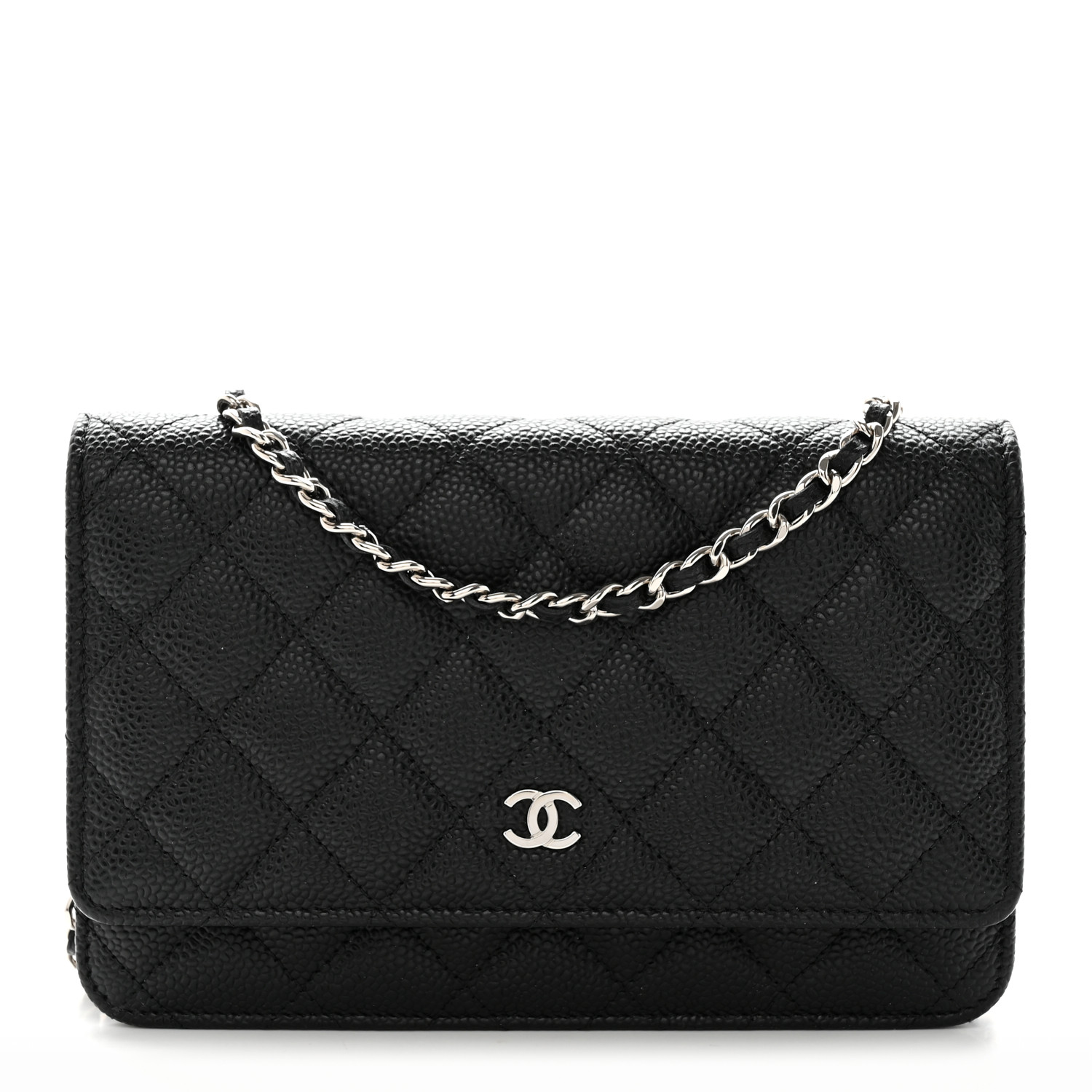 Caviar Quilted Wallet on Chain WOC Black - MOVEMENTARTISAN