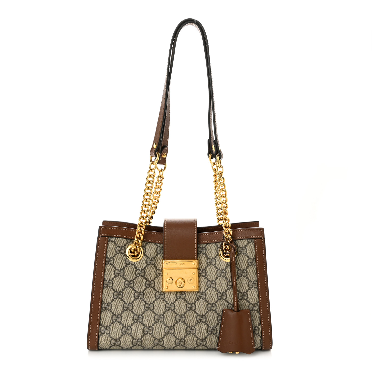 GG Supreme Monogram Calfskin Small Padlock Tote Beige Ebony Tuscany - MOVEMENTARTISAN