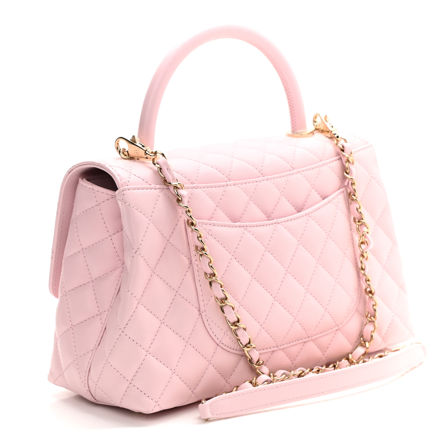 Caviar Quilted Small Coco Handle Flap Light Pink - MOVEMENTARTISAN
