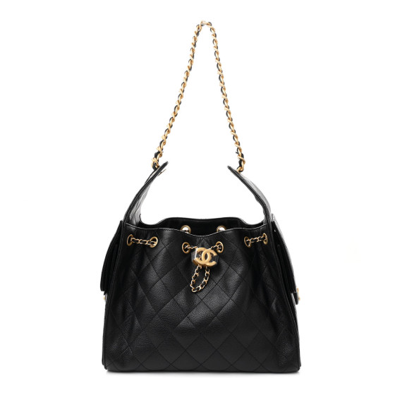 Caviar Quilted Small Chanel 25 Handbag Black - MOVEMENTARTISAN