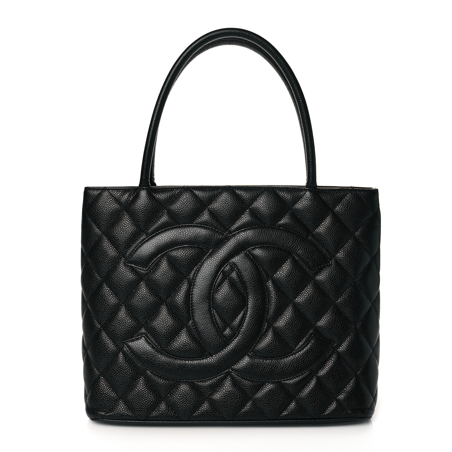 Caviar Quilted Medallion Tote Black - MOVEMENTARTISAN