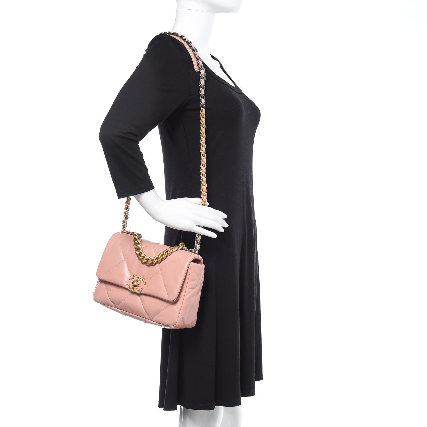 Lambskin Quilted Medium Chanel 19 Flap Light Pink - MOVEMENTARTISAN