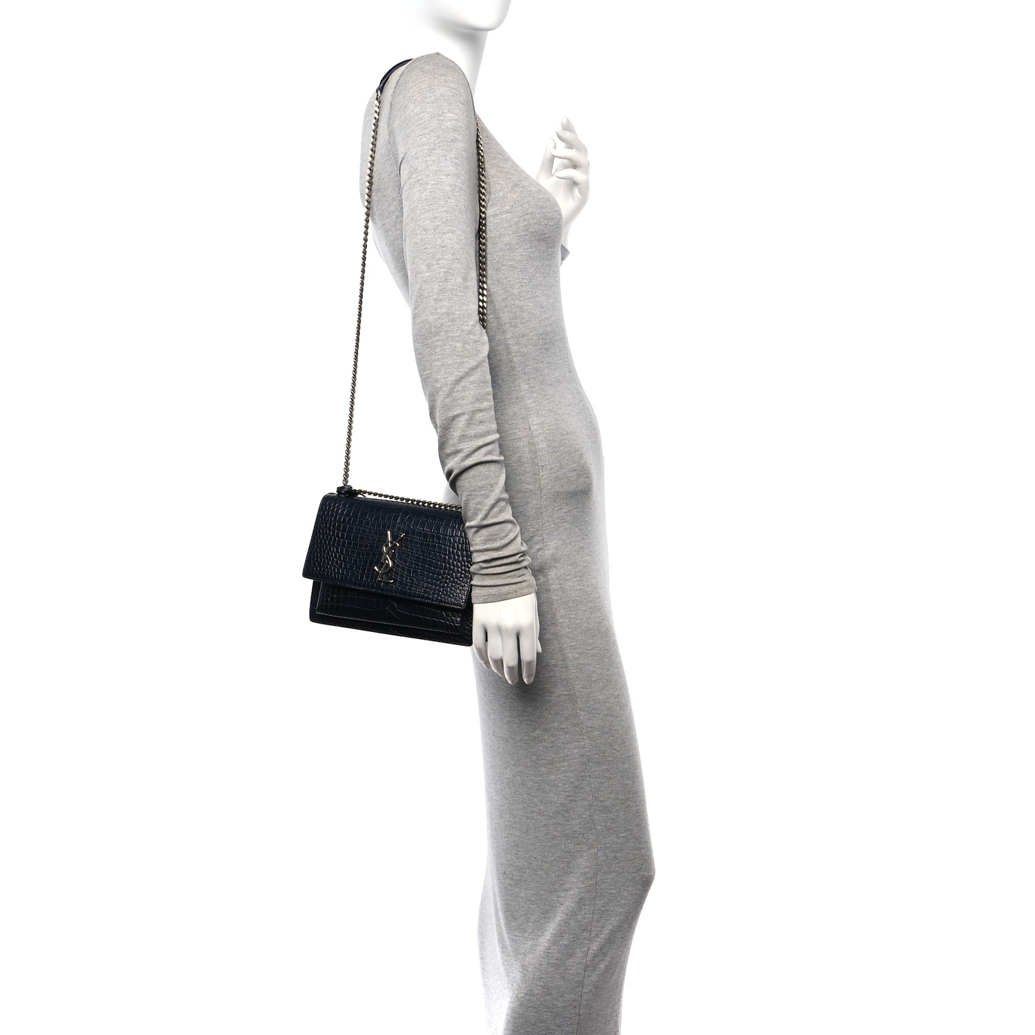 SUNSET MEDIUM CROC EMBOSSED BAG - MOVEMENTARTISAN