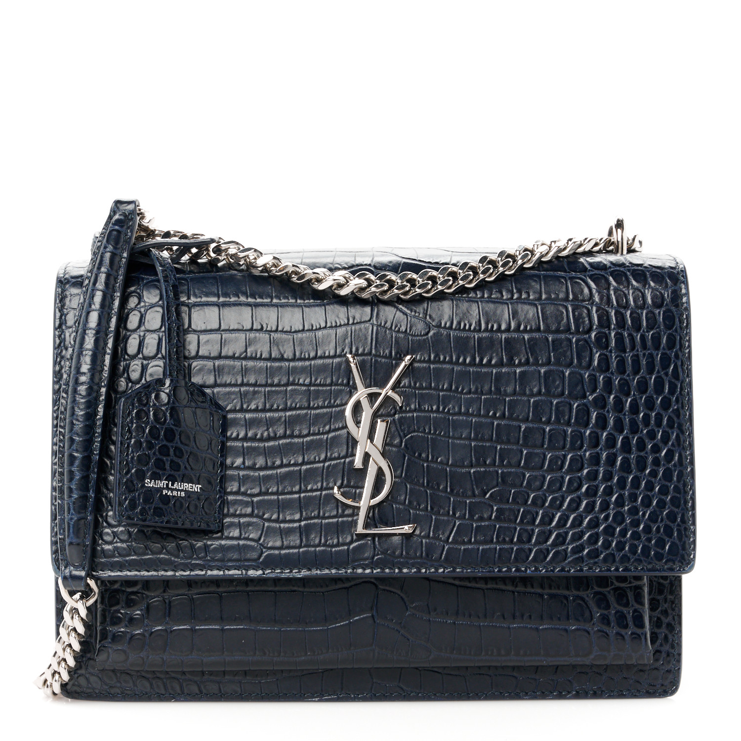 SUNSET MEDIUM CROC EMBOSSED BAG - MOVEMENTARTISAN