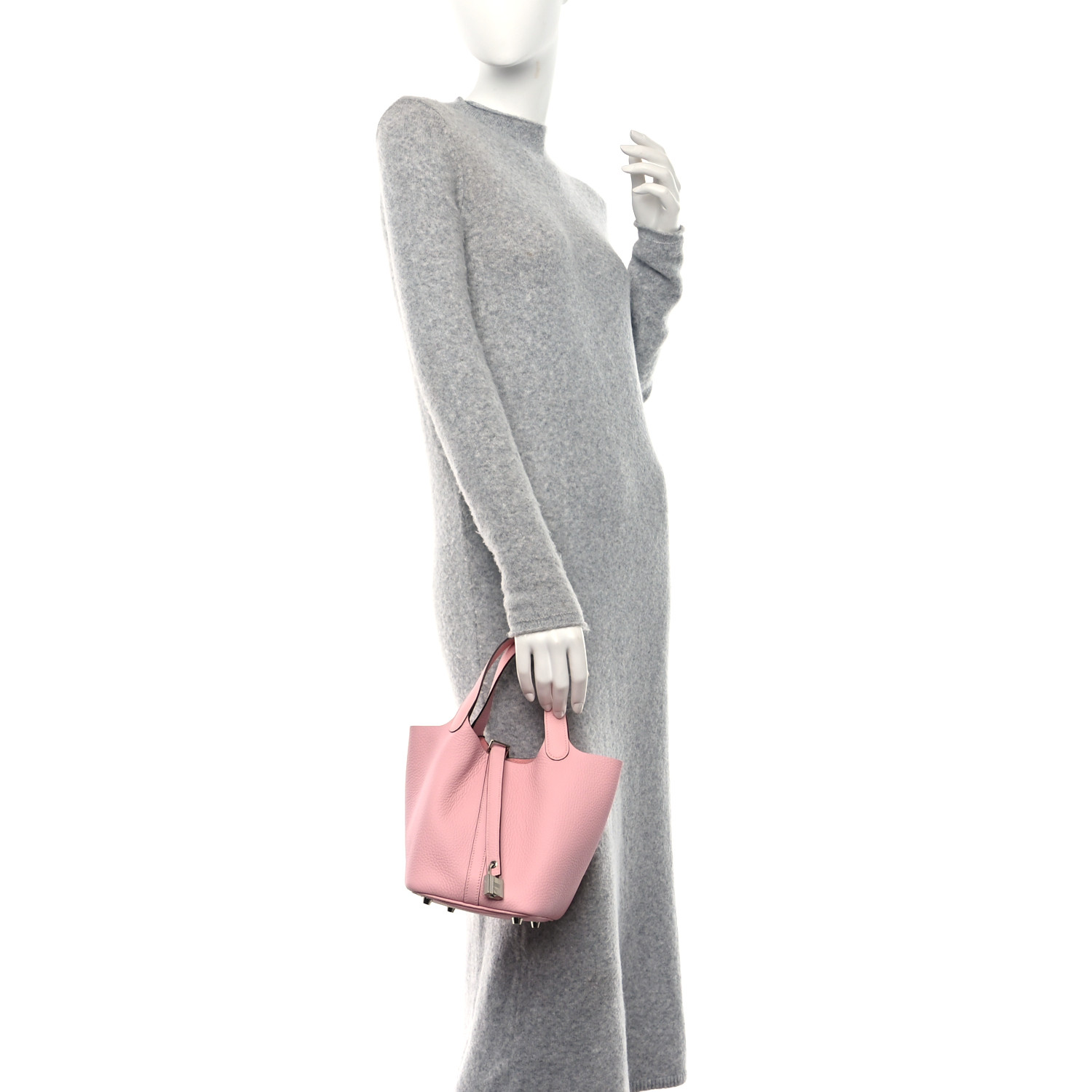 Taurillon Clemence Picotin Lock 18 PM Rose Sakura - MOVEMENTARTISAN