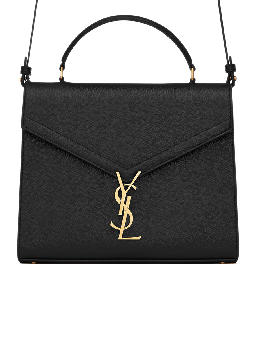 Cassandra Medium Top Handle Bag in Grain de Poudre Embossed Leather - MOVEMENTARTISAN