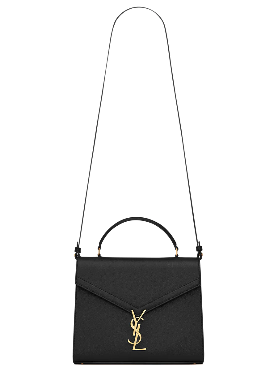 Cassandra Medium Top Handle Bag in Grain de Poudre Embossed Leather - MOVEMENTARTISAN