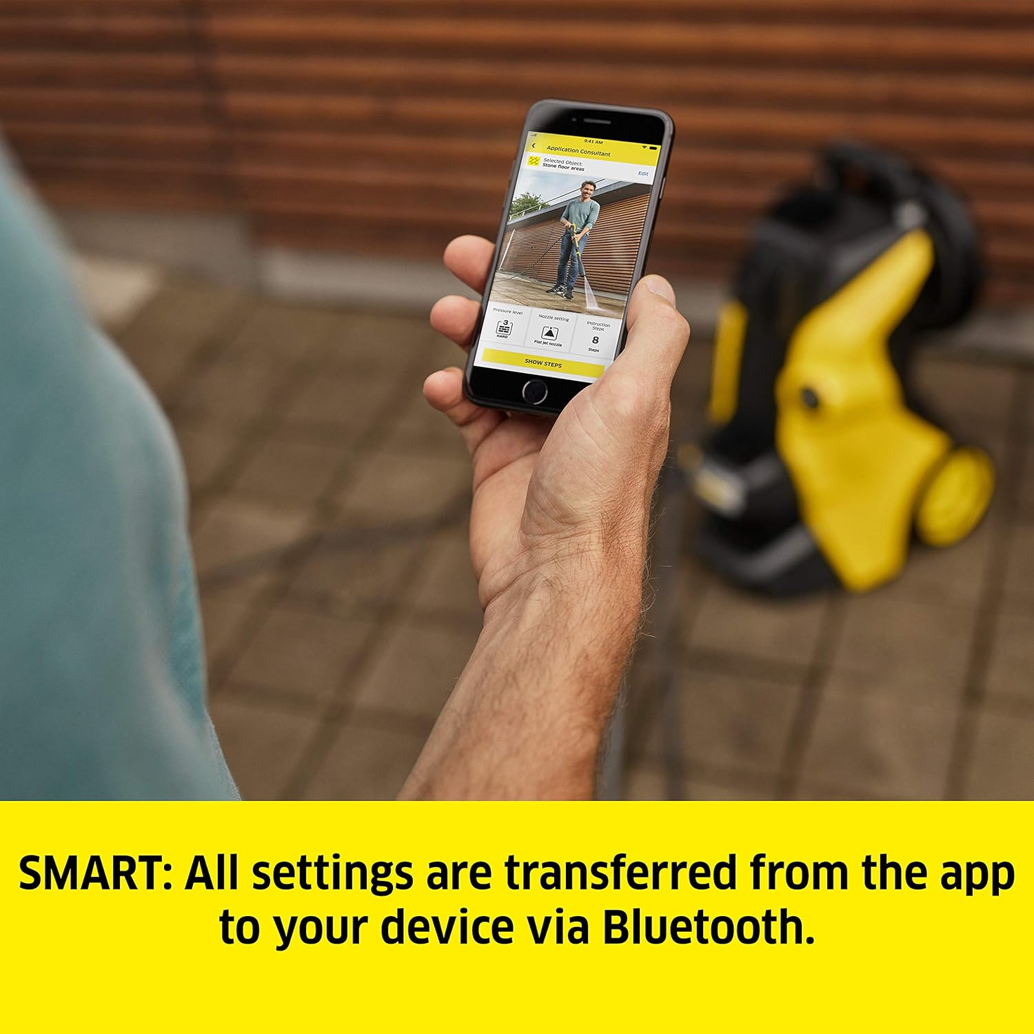 Kärcher K 5 Premium Smart Control Home high pressure washer: Innovative Bluetooth app linking - the solution for a wide range of cleaning tasks - incl. hose reel and Home-Kit