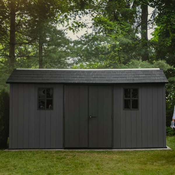 Newton Plus 7.5x15 Storage Shed - Grey